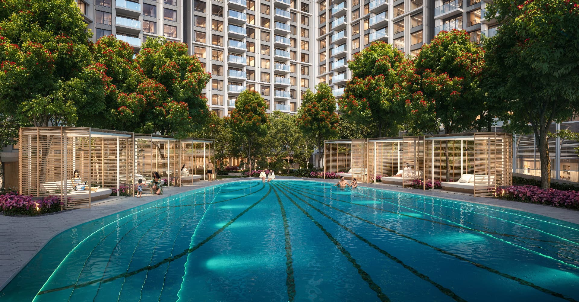 DLF The Westpark towers and resort-style pool
